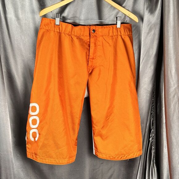 POC MTB Cycle DH Shorts Bundle Men's 34 Off Road Downhill Bike Ripstop Black Org - Picture 5 of 17